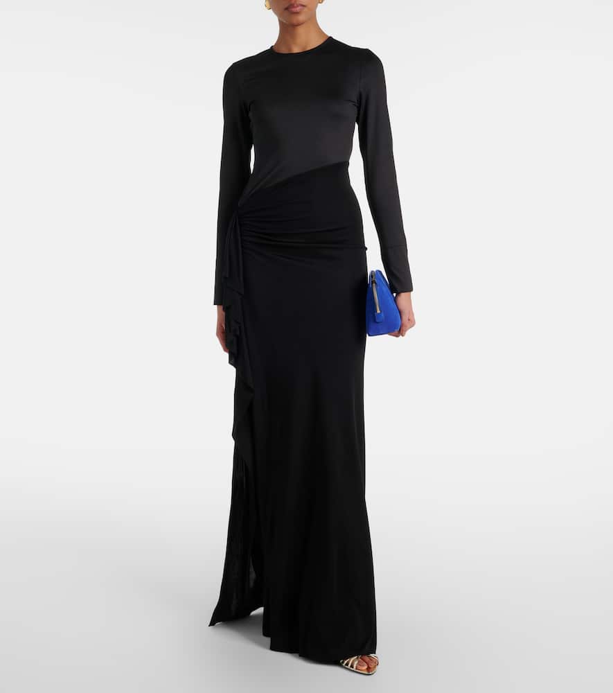 Gathered jersey gown