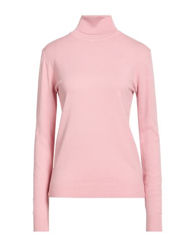 Woman Turtleneck Pink Size L/XL Viscose, Polyamide, Polyester