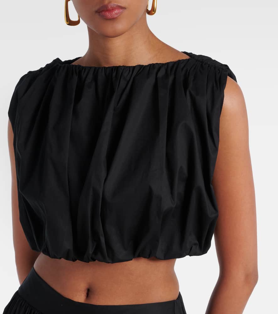 Inamorata cotton-blend crop top