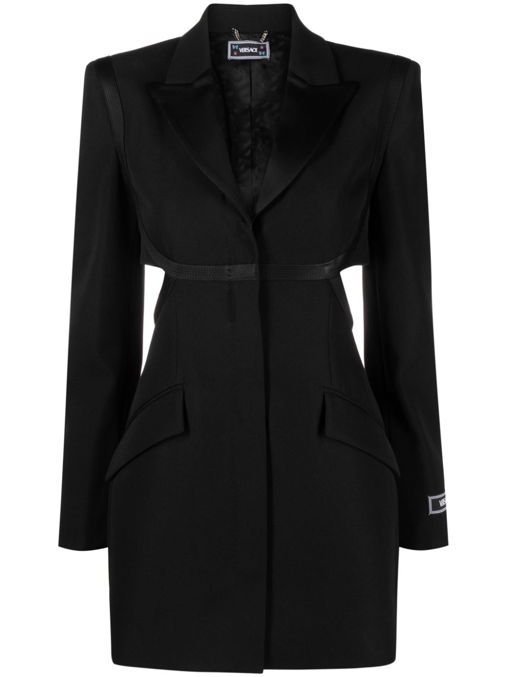 Cut-out wool blazer - Black