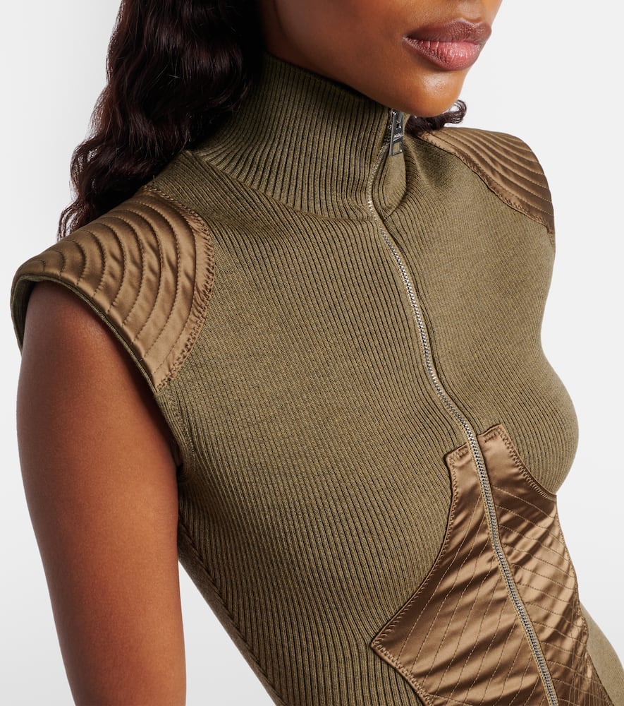 Wool-blend minidress