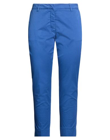 Woman Pants Blue Size 14 Cotton, Elastane