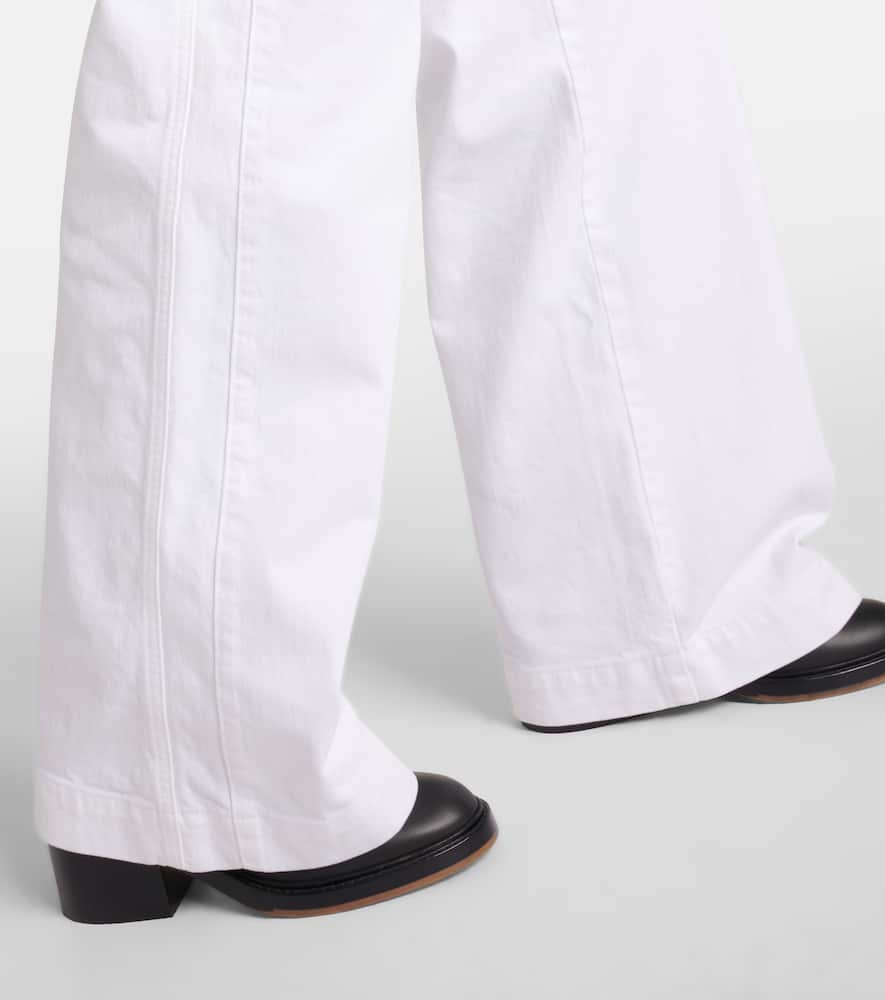High-rise wide-leg pants