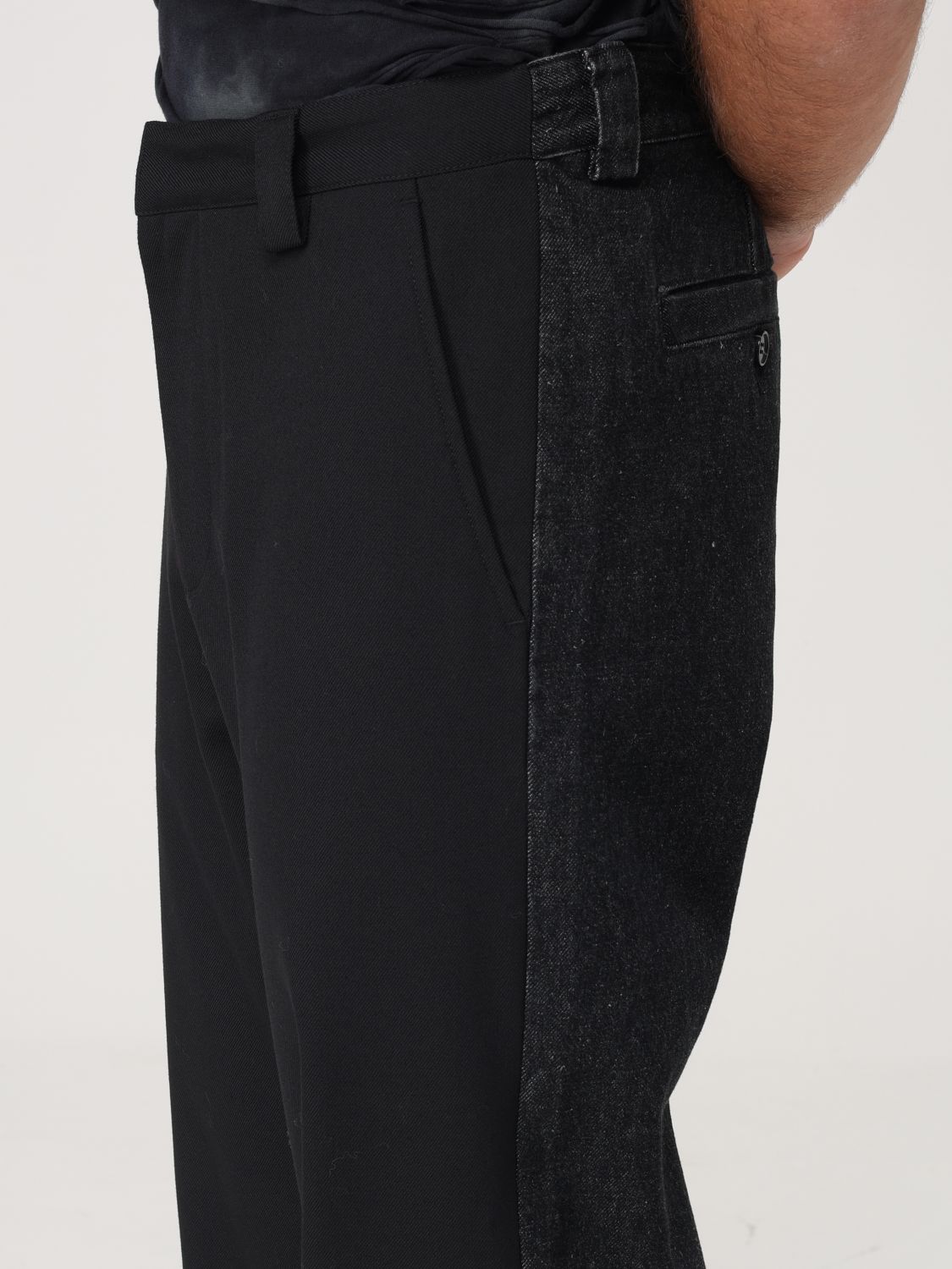 P-Wire-B hybrid straight trousers - Black