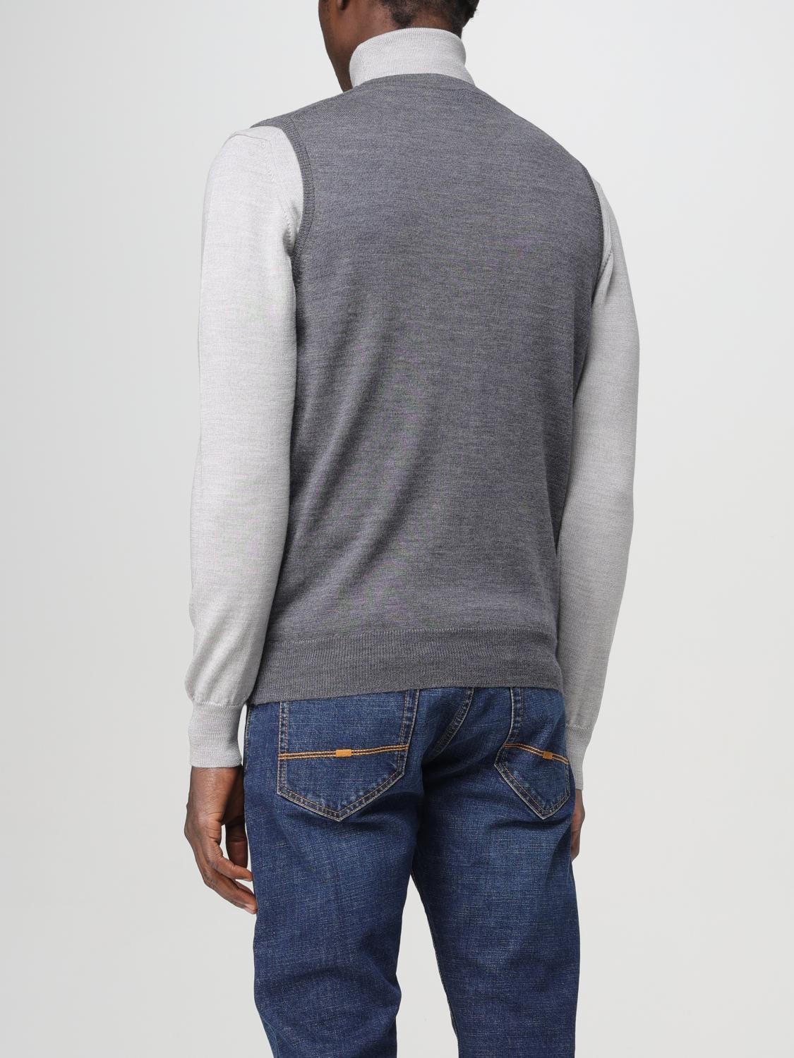 Suit Vest Men color Grey