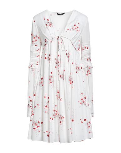 Woman Mini dress White Size 8 Viscose, Silk