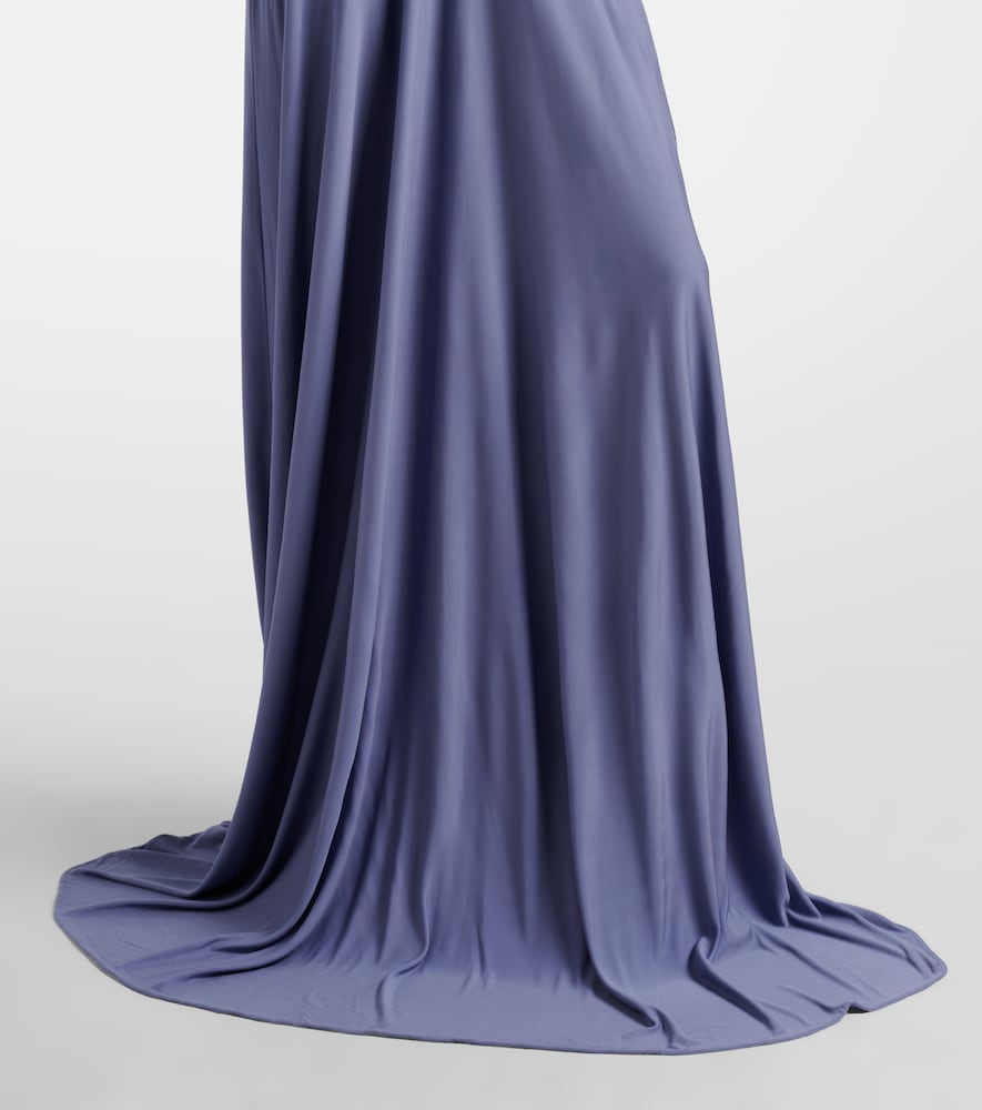Bezel Quartz embellished maxi dress