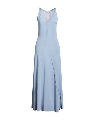 Woman Maxi dress Slate blue Size L Cotton, Viscose