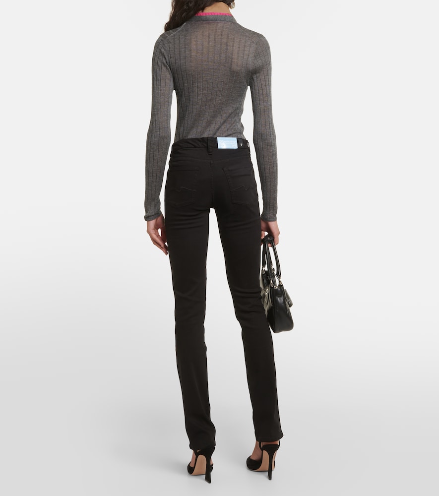High-rise straight jeans