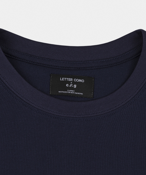 Letterboy Embroidery Short Sleeve T-Shirt Navy