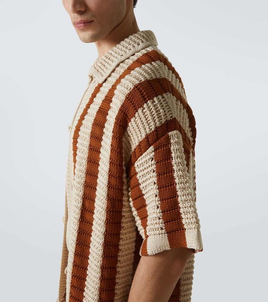 Thomas crochet cotton bowling shirt