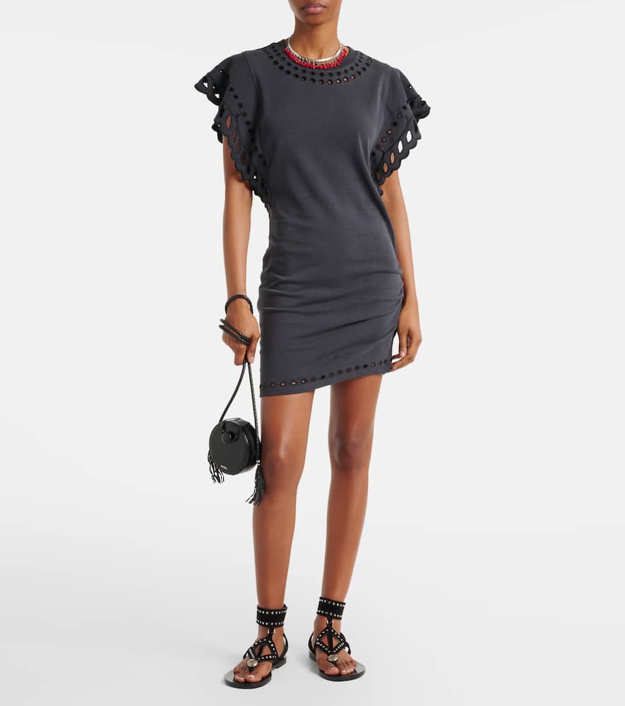 Orlane embroidered cotton minidress