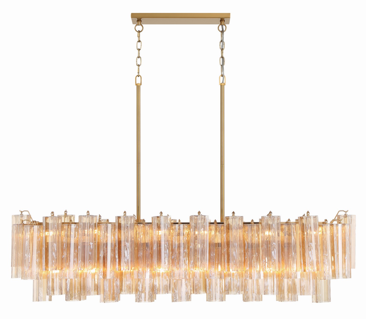 Aged Brass 14 Light Chandelier from the Addis Collection