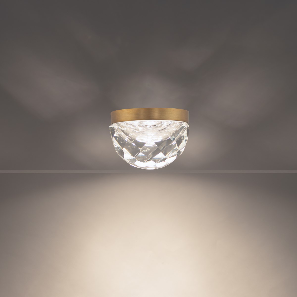 Aged Brass LED Flush Mount from the Cascade Collection