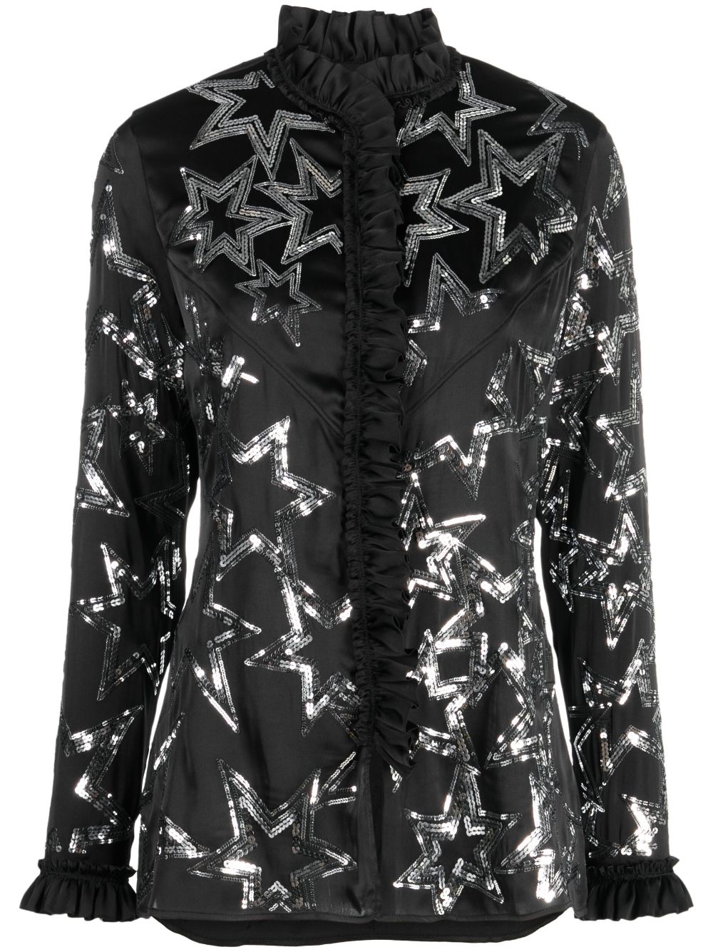 Sequin-embellished shirt - Black