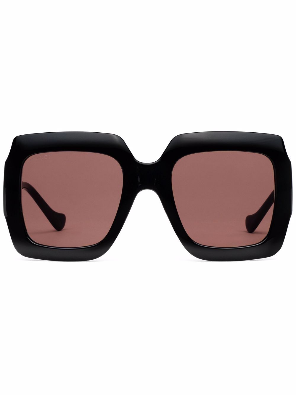 Square-frame tinted sunglasses - Brown