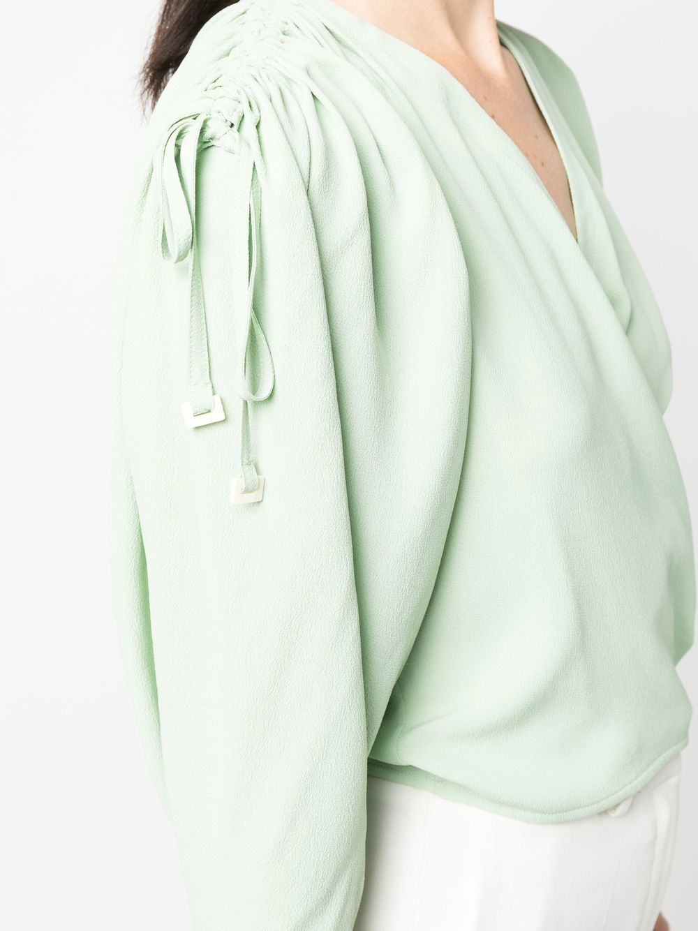 Véronique Leroy Gathered Shoulder Crossed Top