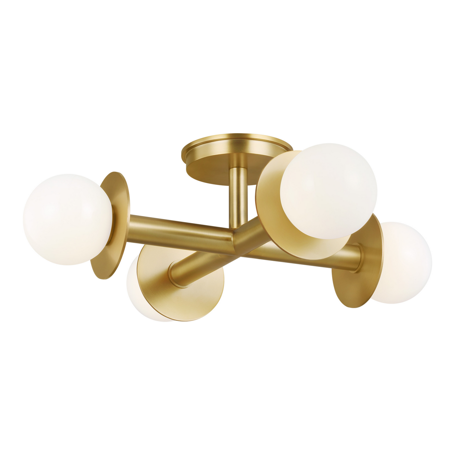 Visual Comfort Studio Nodes 4-Light Ceiling Light in Burnished Brass by Kelly Wearstler