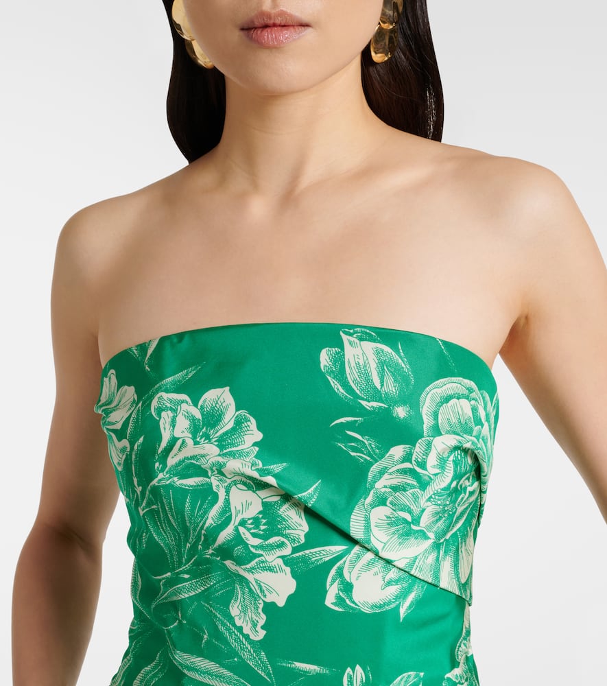 Strapless silk gown