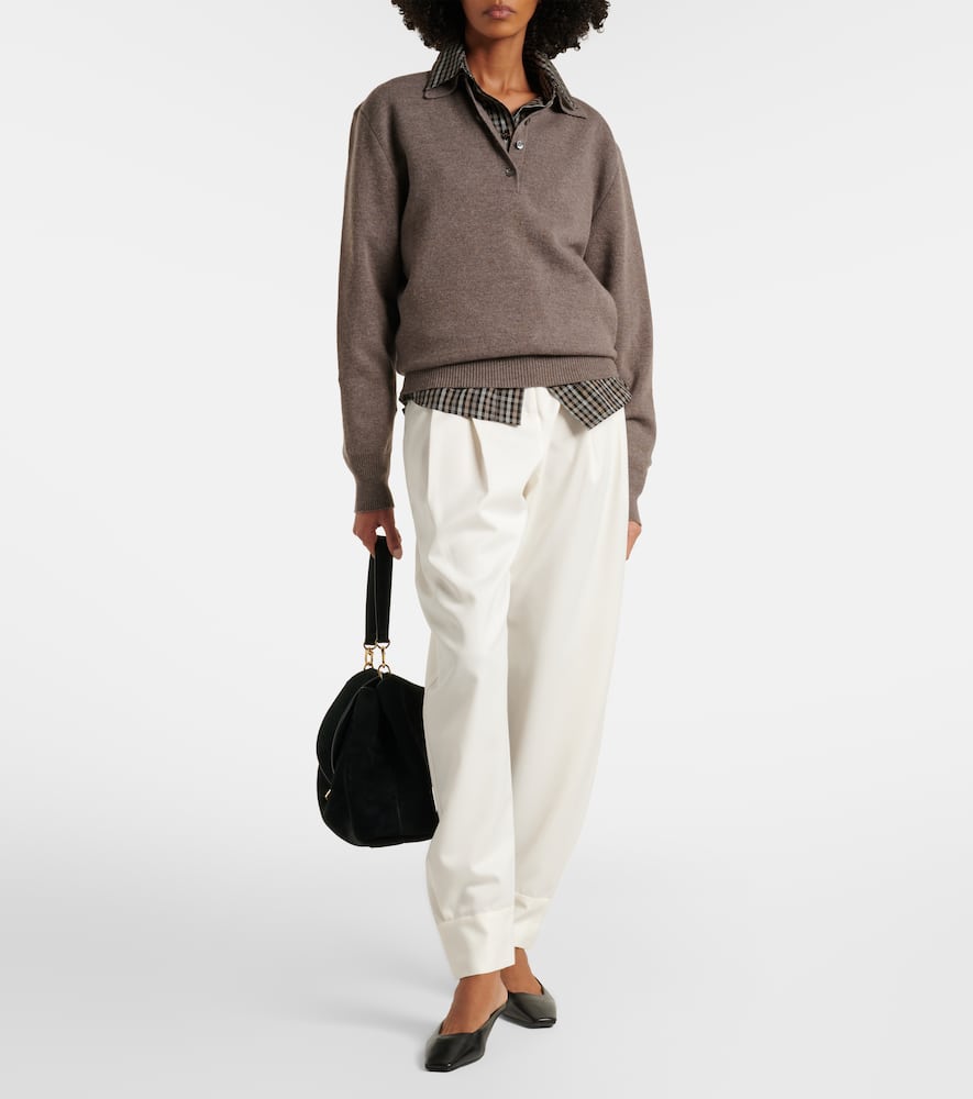 Róhe Wool and cashmere polo sweater