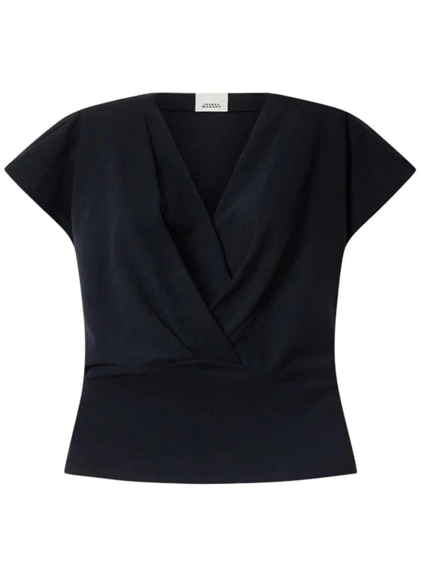 Black Solid V Neck T-Shirt