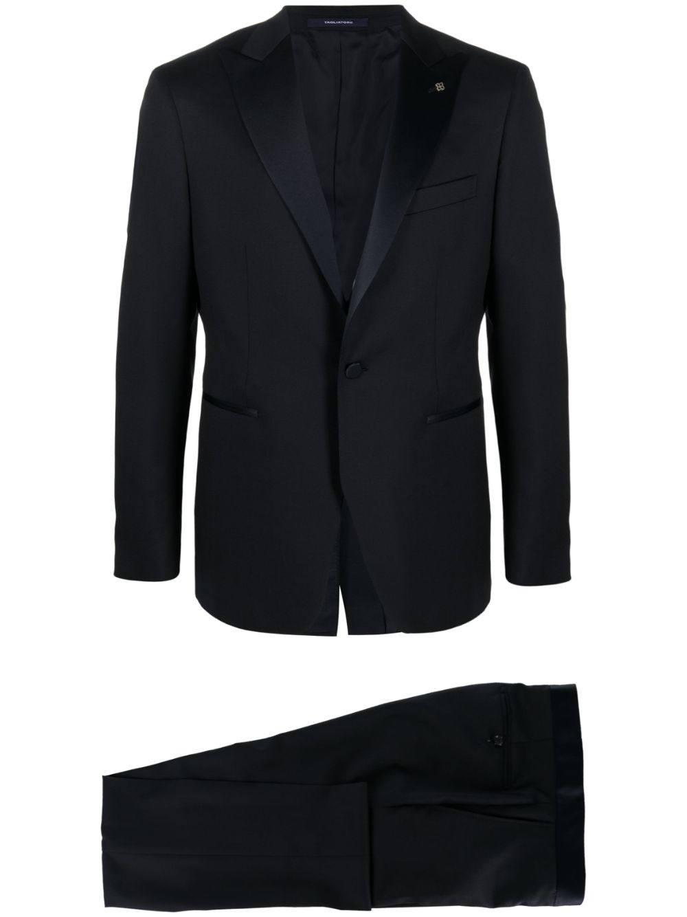 Single-breasted wool dinner suit - Blue