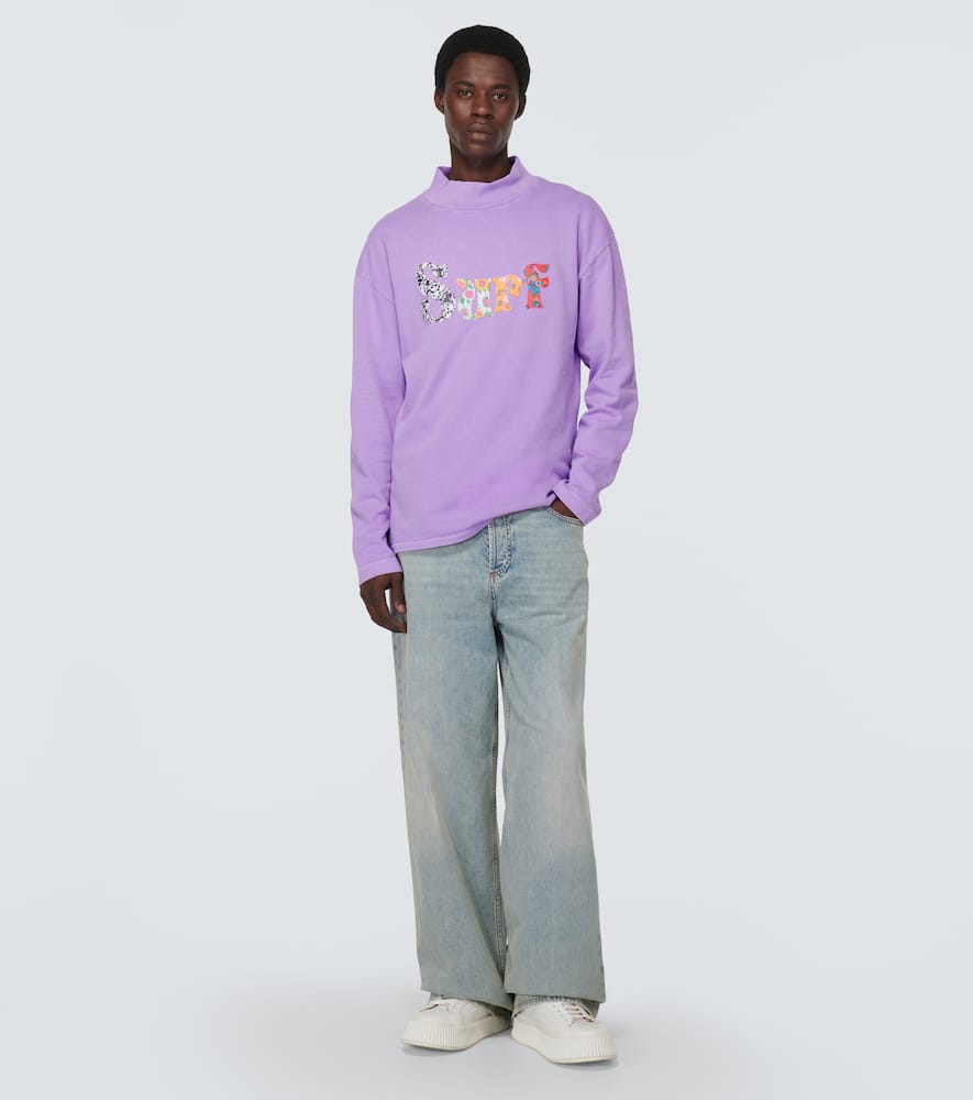Appliqué cotton jersey sweatshirt