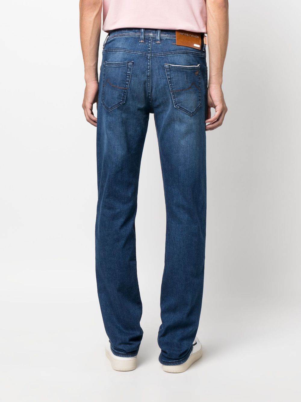 Low-rise straight-leg jeans - Blue
