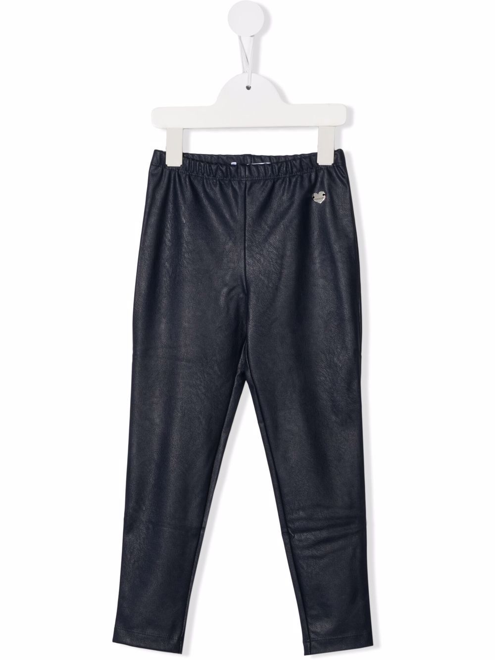 Coated navy leggings - Blue