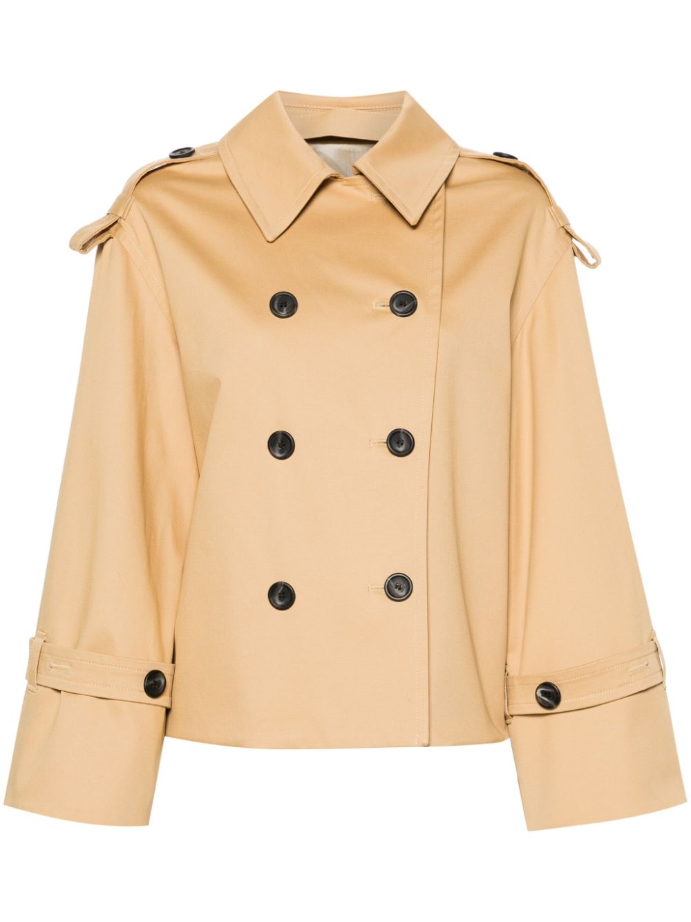 Alisandra double-breasted trench jacket - Neutrals