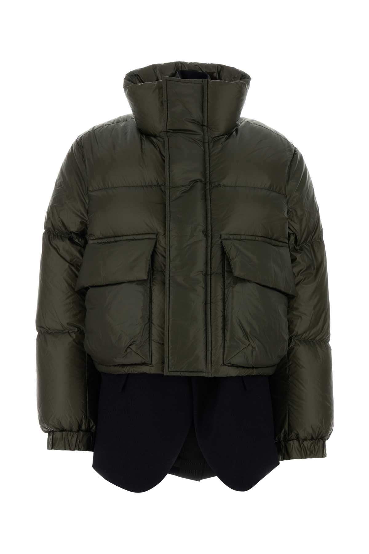 Melton Down Jacket — Olive