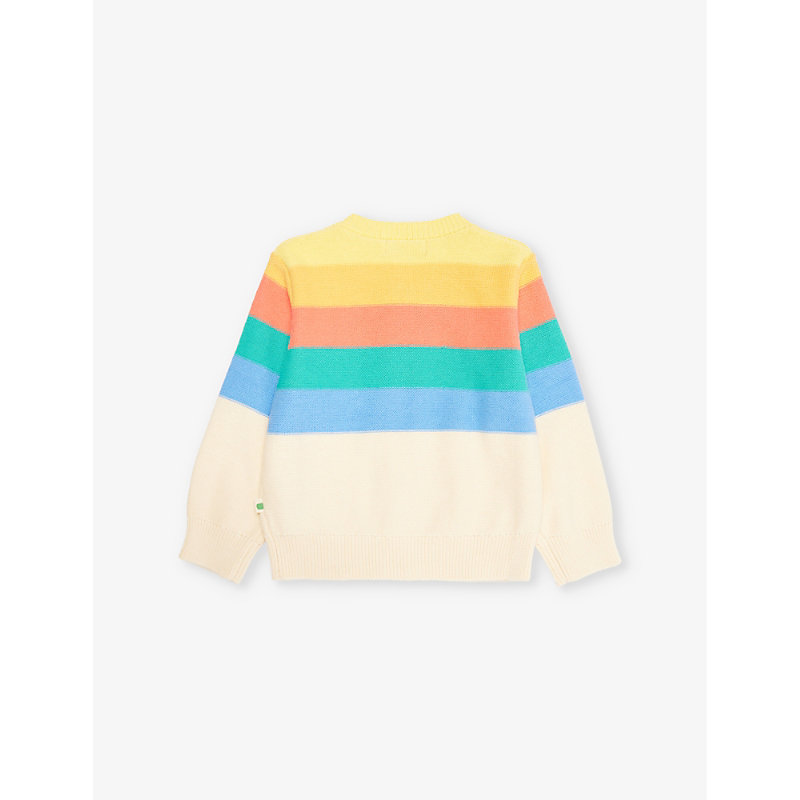 Barnacle Rainbow-Knit Cotton Cardigan