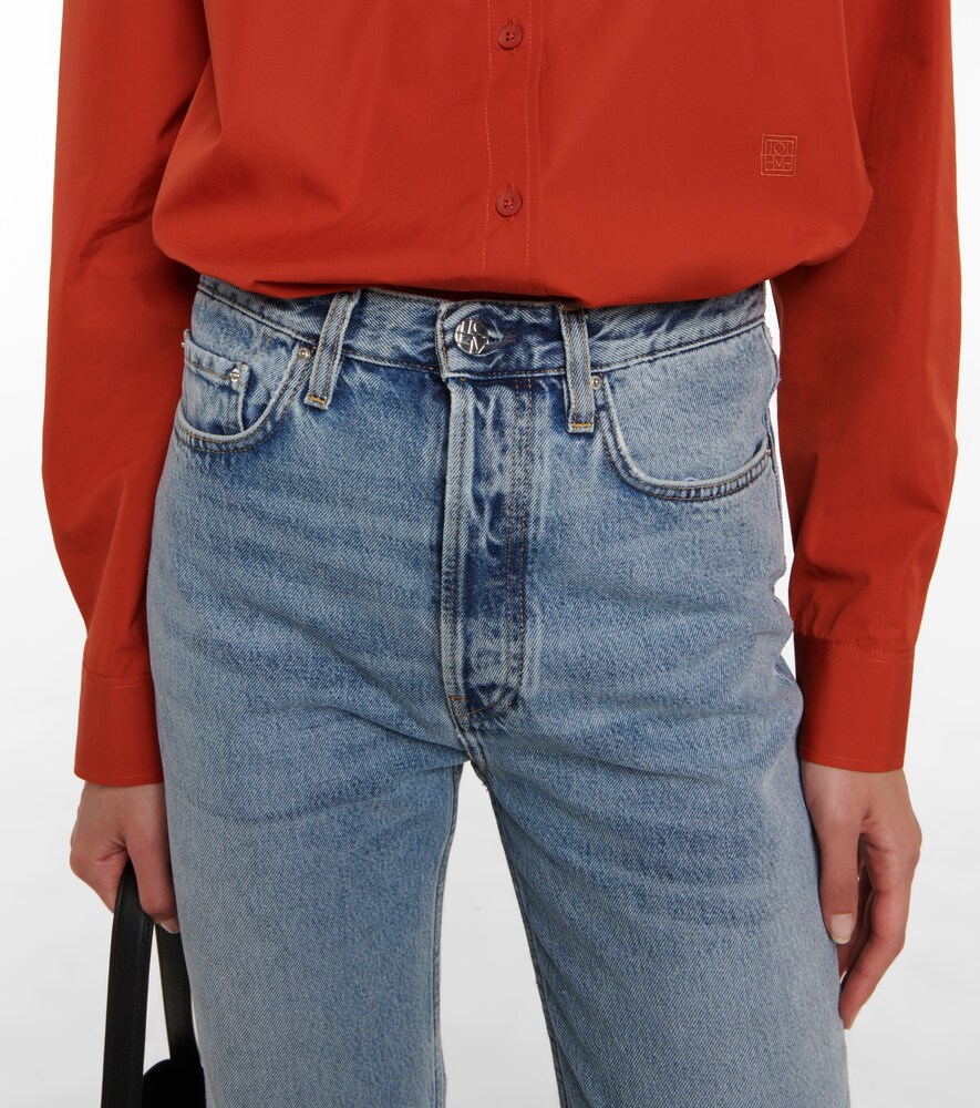 High-rise straight jeans