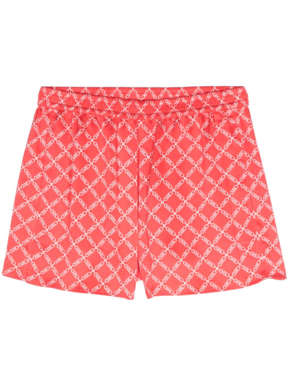 Empire logo-print satin shorts - Pink