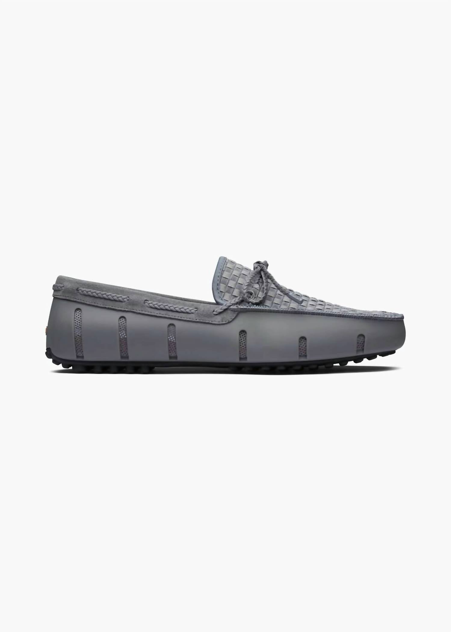 Men's Woven Driver Loafer In Grey