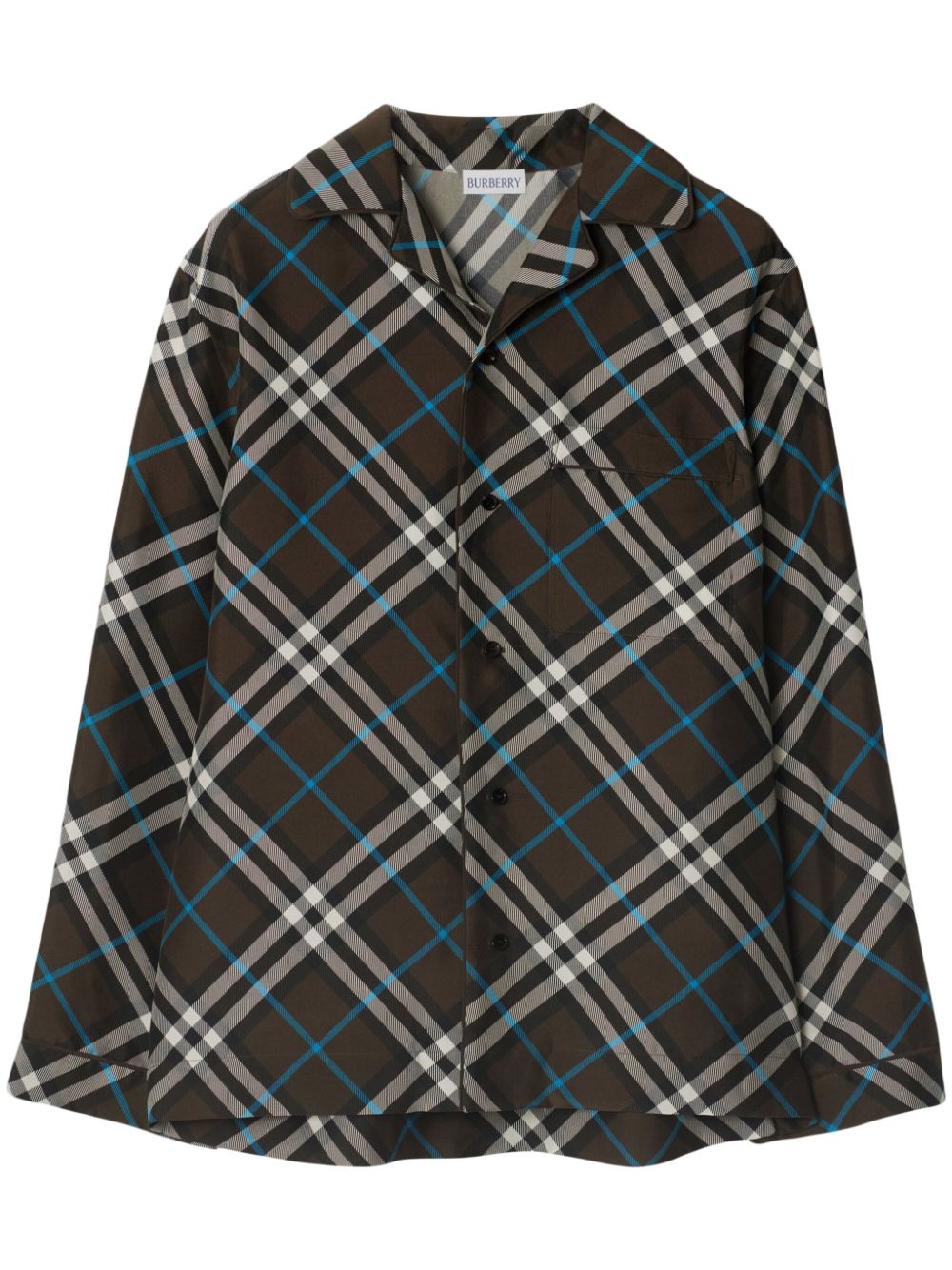 Vintage Check silk shirt - Brown