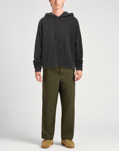 Man Sweatshirt Charcoal Size L Cotton, Polyester