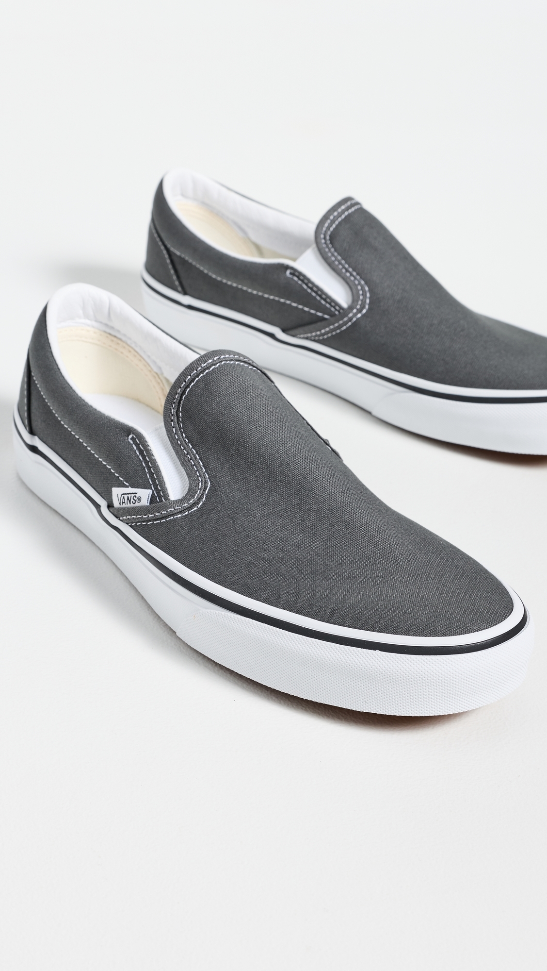 U Classic Slip On Unisex Sneakers Charcoal W