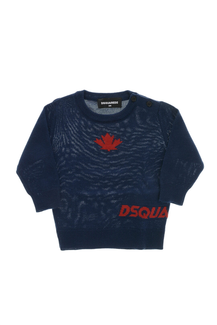 Babies Navy Blue Logo Sweater