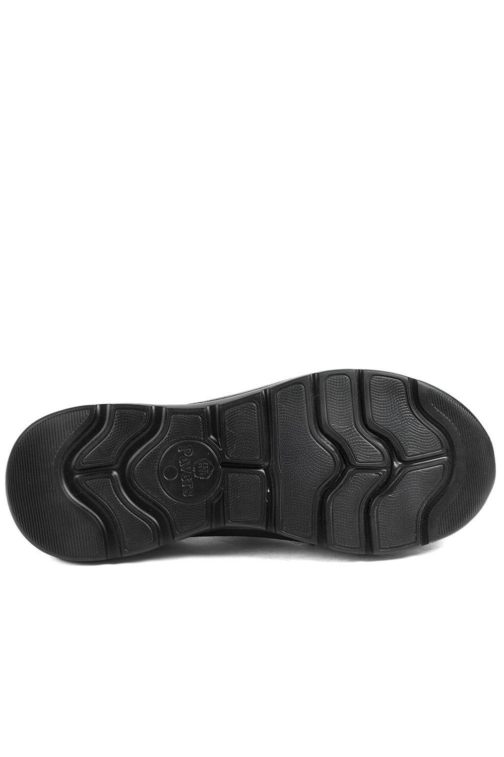 Pavers Women's Wide Fit Memory Foam Sporty Pumps Flat in Black