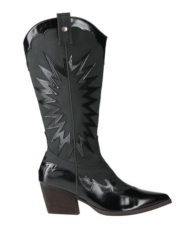 Woman Boot Black Size 10 Leather
