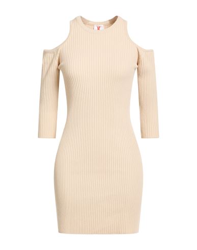 Woman Mini dress Beige Size ONESIZE Viscose, Acrylic, Elastane