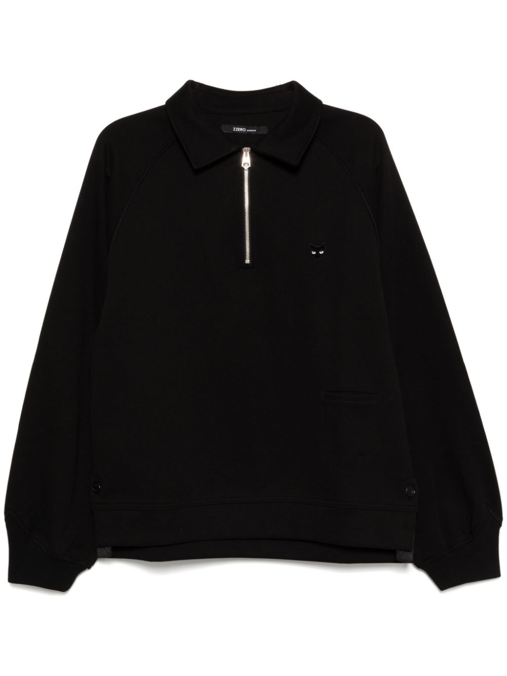 Panther hand rope collared neck sweatshirt - Black