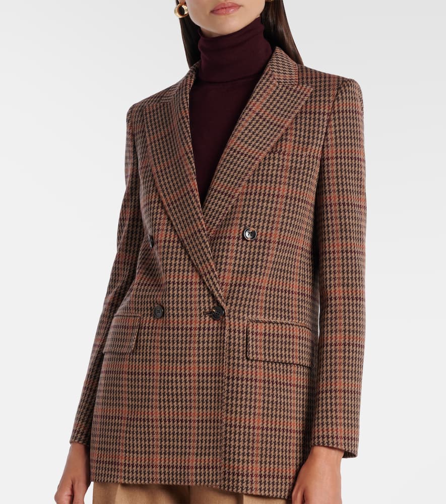 Guelfo checked wool and cotton blazer