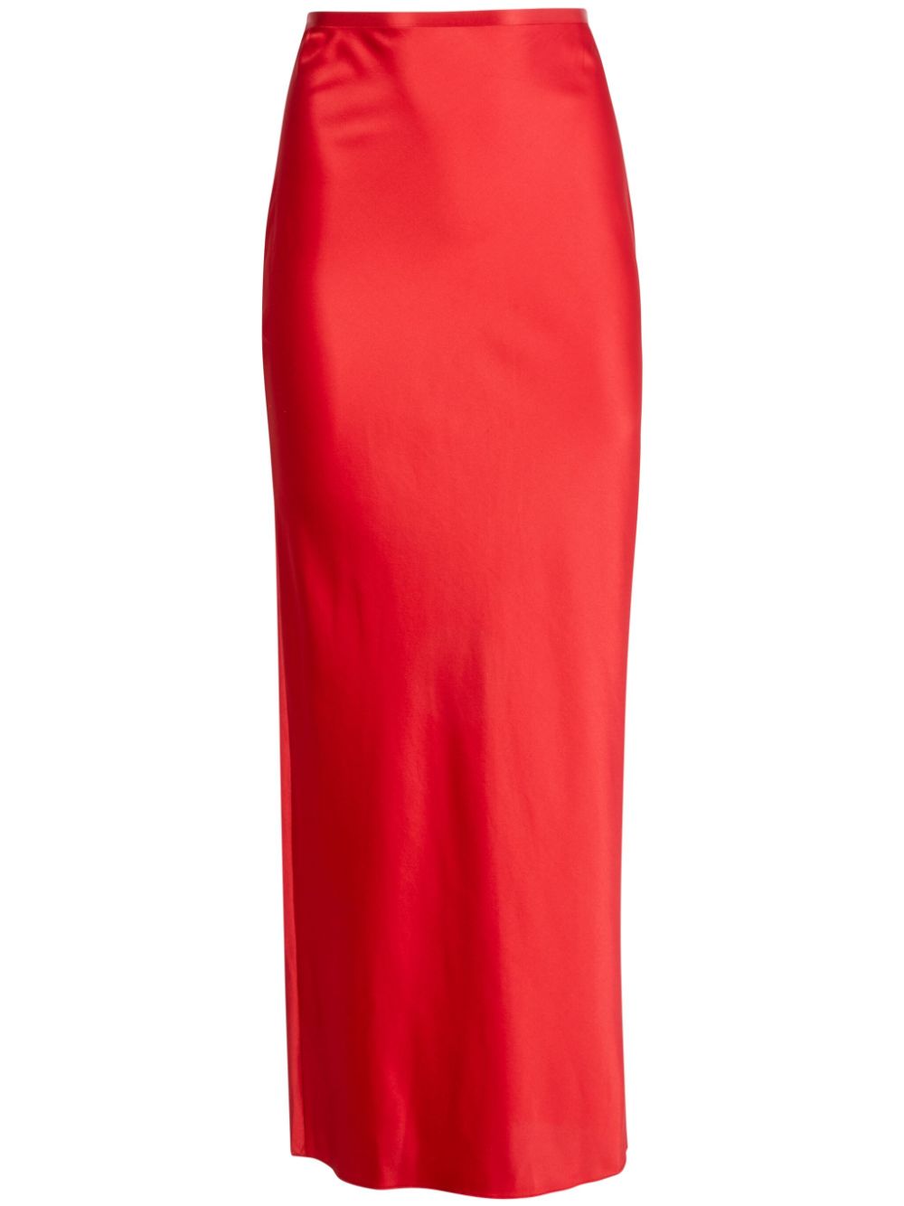 Satin maxi skirt - Red