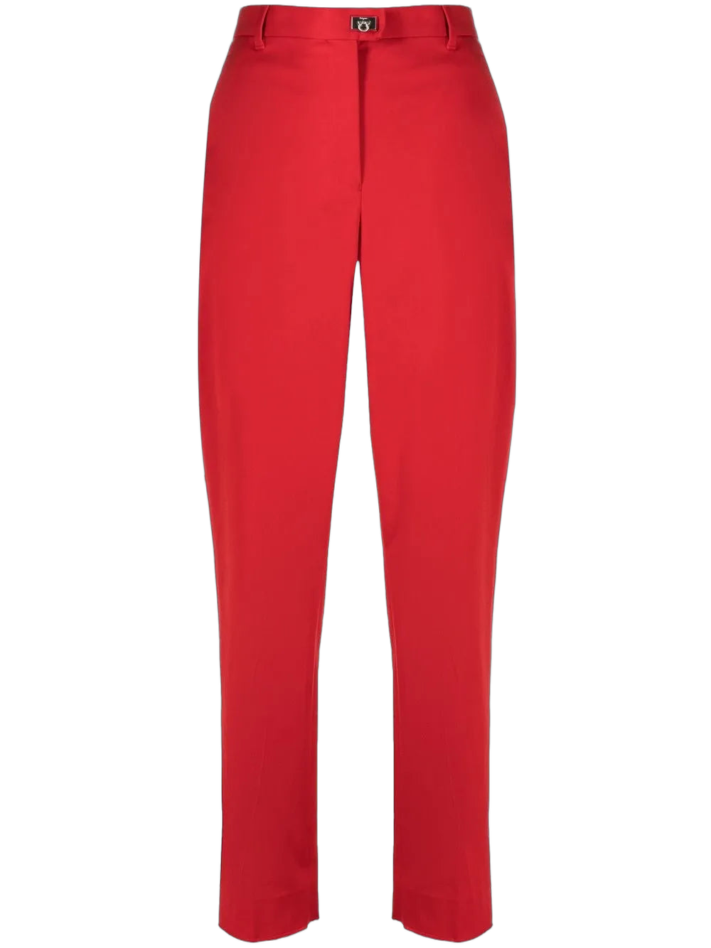 Cropped Tailored Trousers — Red