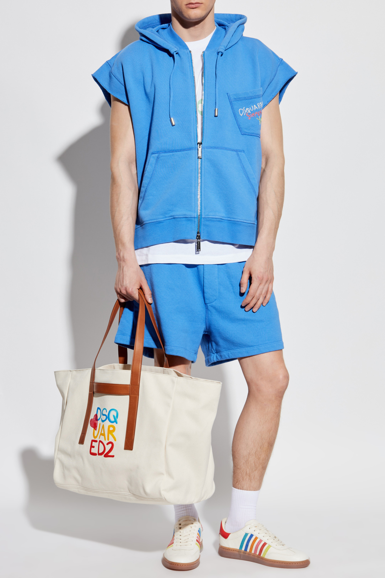 Dsquared2 Sleeveless Sweatshirt Capsule `Summer Lovers`, Men's, Blue