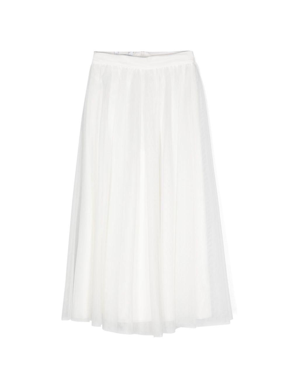Tulle wide-leg trousers - White