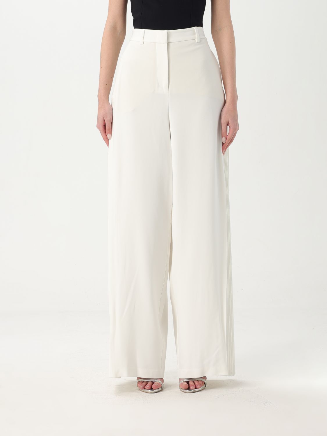 Pleated trousers - White