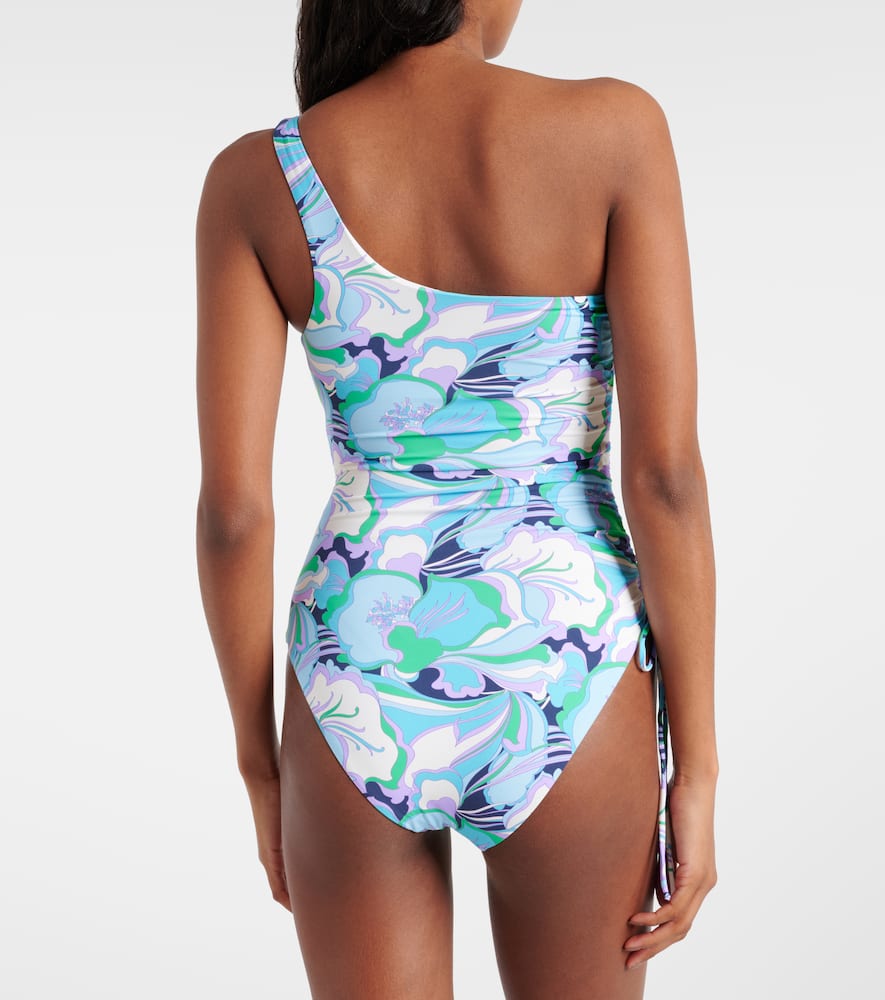 Bodrum one-shoulder floral swimsuit